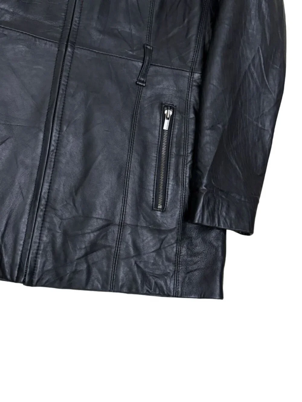 Wilsons Leather Black Coat Winter Insulated Business Casual Jacket Womens Large - Picture 6 of 6